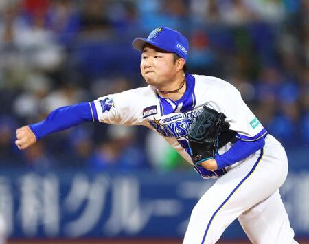 先発し力投する石田裕（撮影・石井剣太郎）