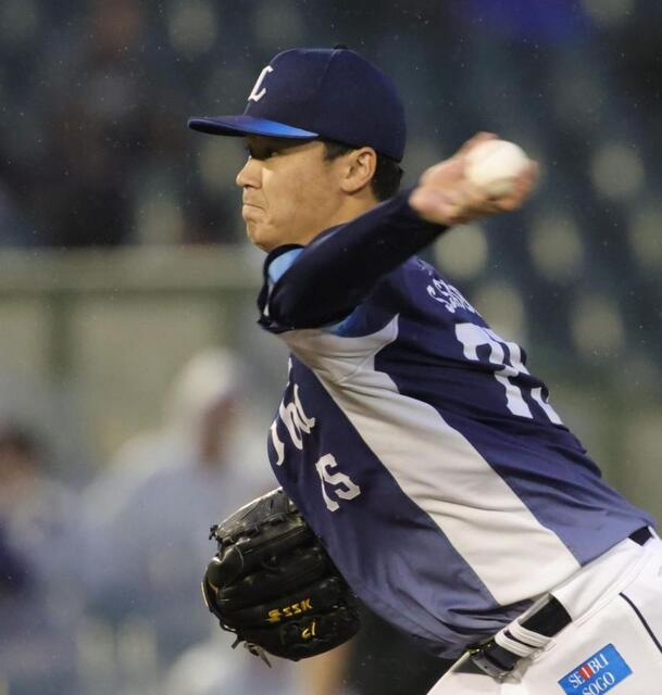西武先発の西武・佐藤爽（撮影・坂部計介）