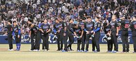 　ヤクルトに敗れた中日ナイン