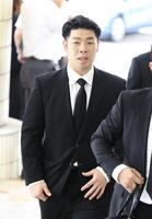 お別れの会に出席したソフトバンク・近藤健介（撮影・伊藤笙子）