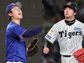 息をのむ投手戦を繰り広げた中日・高橋宏（左）と阪神・才木