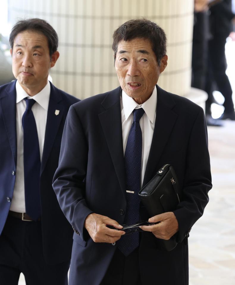 お別れの会に出席した帝京・前田三夫前監督（撮影・伊藤笙子）