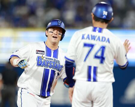 １回、左越えソロを放った牧（撮影・伊藤笙子）