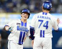 １回、左越えソロを放った牧（撮影・伊藤笙子）