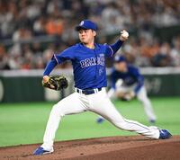 巨人戦に先発した金丸（撮影・堀内翔）