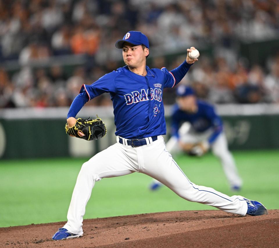 巨人戦に先発した金丸（撮影・堀内翔）