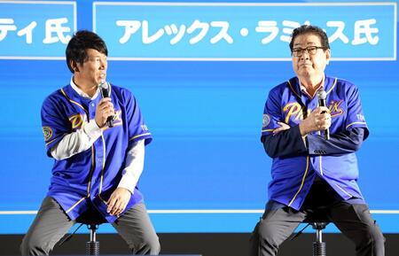 ＷＢＣ監督経験のある（左から）井端弘和氏、山本浩二氏（撮影・千葉大輝）