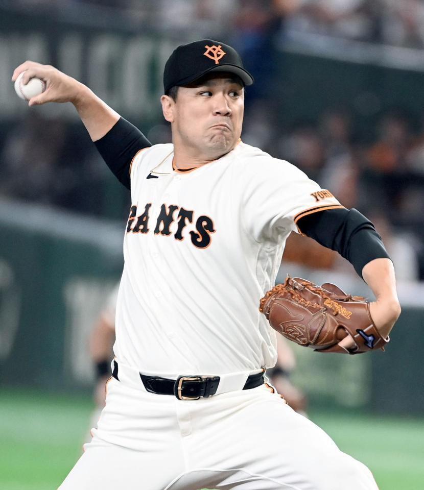 中日戦に先発し、力投する田中将