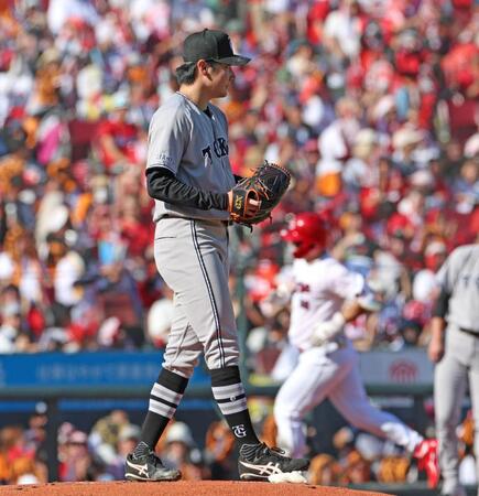１回、中村奨に先制ソロを浴びた竹丸（撮影・北村雅宏）