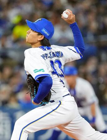 中日戦に先発した深沢