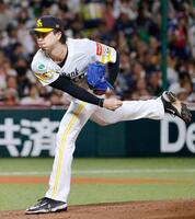 西武戦に先発したソフトバンク・上沢＝みずほペイペイドーム