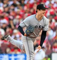 ６回途中から３番手で登板した中川