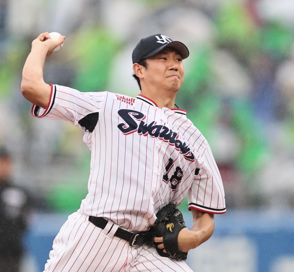 先発し、投げ込む奥川（撮影・田中太一）