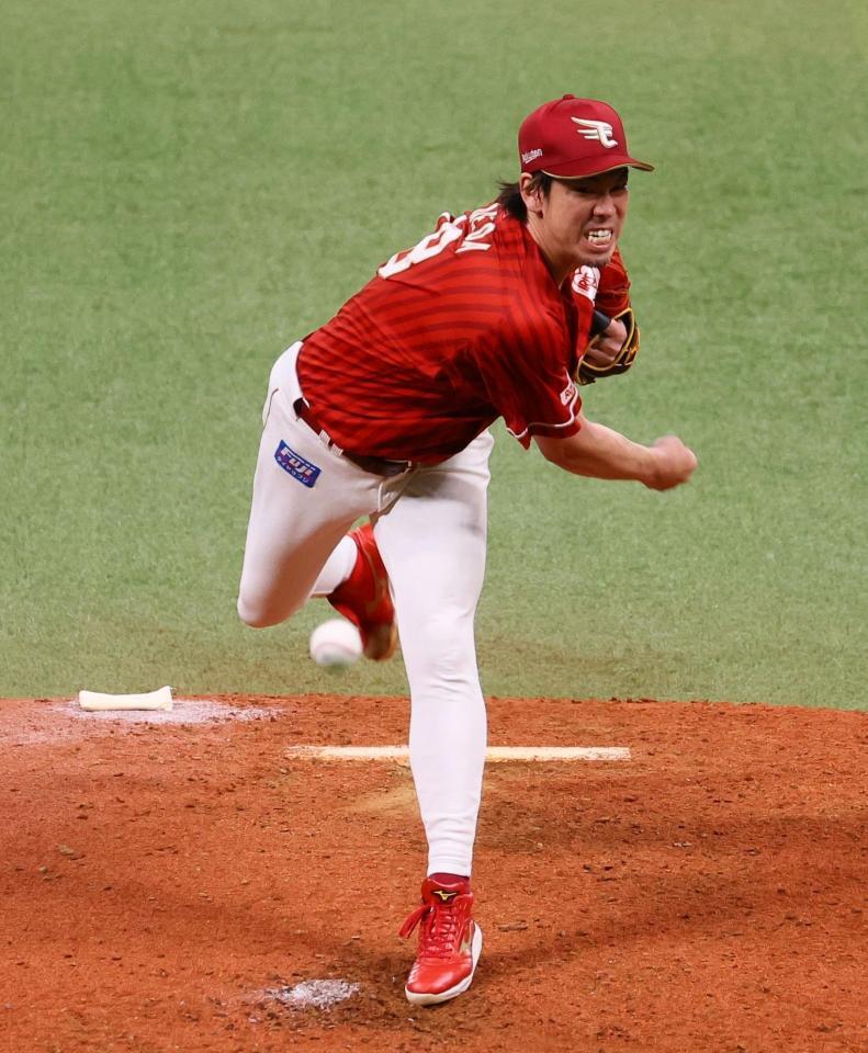 ４回、力投する前田健（撮影・中島達哉）