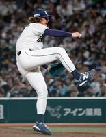 ロッテ戦に先発し、５回無安打無失点と好投した西武・高橋光
