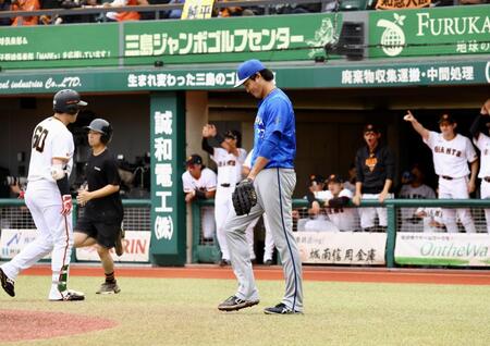 １回、２点を先制される藤浪（撮影・中島達哉）