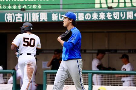 １回、４点を失う藤浪（撮影・中島達哉）