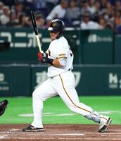 ２回、死球を受けるリチャード（撮影・石井剣太郎）