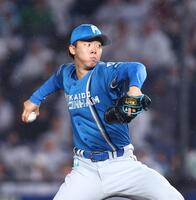 ６回から登板した大川（撮影・中島達哉）