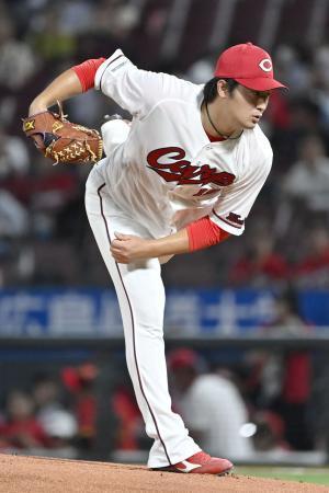 　中日戦に先発した広島・床田＝マツダ