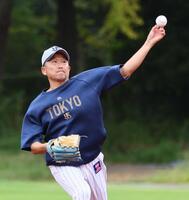 調整する石川（撮影・中島達哉）