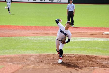 最速１５５キロを出した横浜・織田