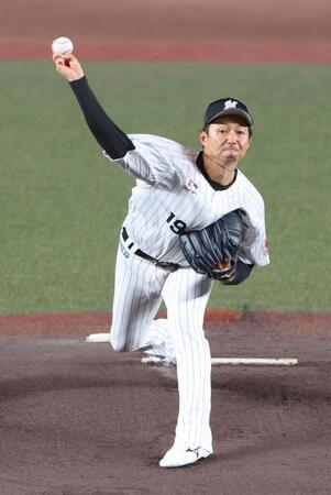引退試合で登板した唐川（撮影・佐々木彰尚）
