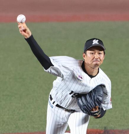 引退試合で登板した唐川（撮影・佐々木彰尚）