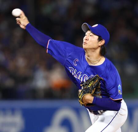 ヤクルト戦に先発する高橋宏（撮影・中島達哉）