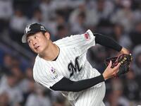 プロ入り初登板の冨士（撮影・佐々木彰尚）