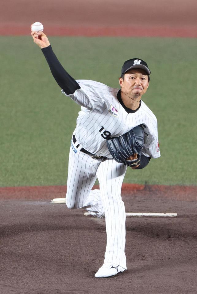 引退試合で登板した唐川（撮影・佐々木彰尚）