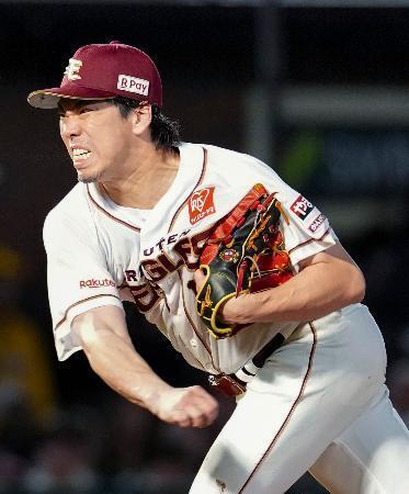　６回１失点で６勝目を挙げた楽天・前田健＝楽天モバイルパーク