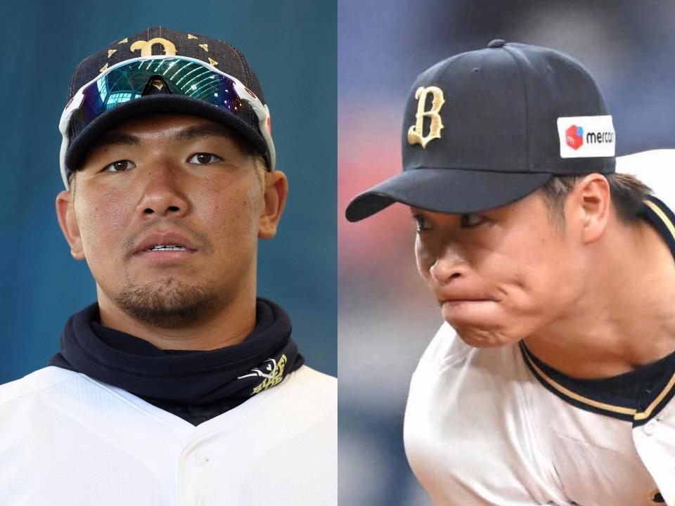 オリックス・頓宮（左）と阿部