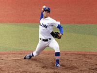 延長十回にマウンドに上がった駒大・仲井慎