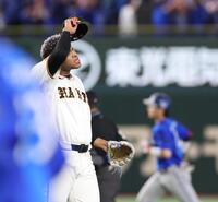 ９回、度会に右越えソロを浴びたマルティネス（撮影・佐々木彰尚）