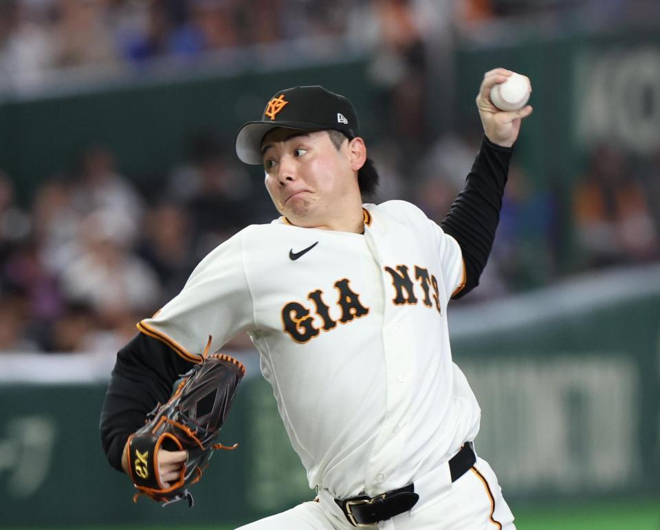 ＤｅＮＡ打線相手に力投する竹丸（撮影・佐々木彰尚）