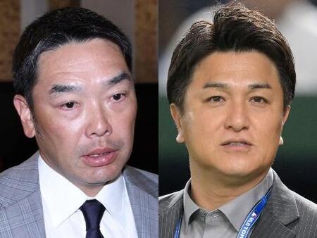 （左から）阿部慎之助前監督、高橋由伸氏