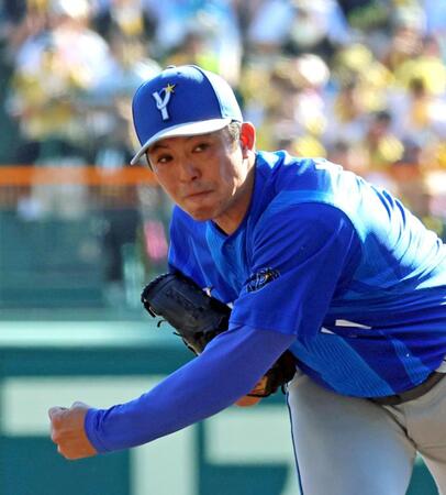 阪神打線を相手に力投する東（撮影・立川洋一郎）