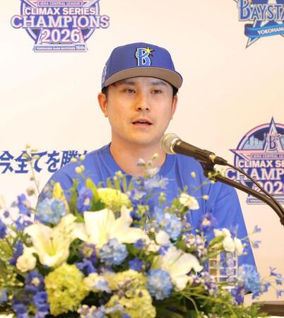ＣＳを振り返り会見する佐野（撮影・立川洋一郎）