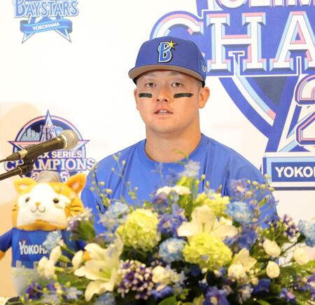 ＣＳを振り返り会見する牧（撮影・立川洋一郎）