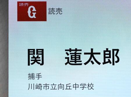 巨人の育成５位は関蓮太郎（撮影・堀内翔）