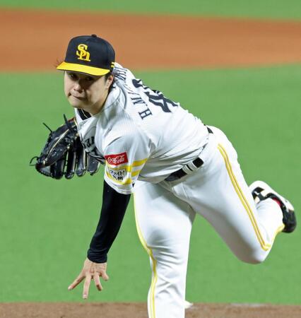 ＤｅＮＡ打線を相手に力投する松本晴（撮影・立川洋一郎）