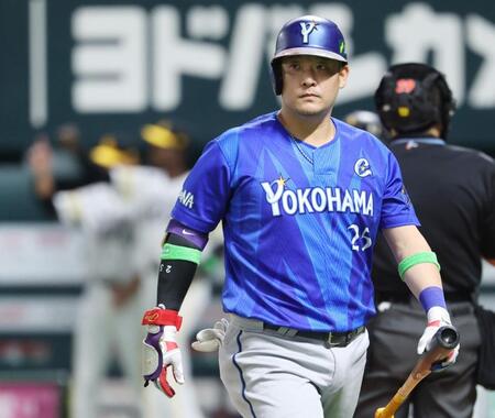 ６回、空振り三振に倒れた筒香