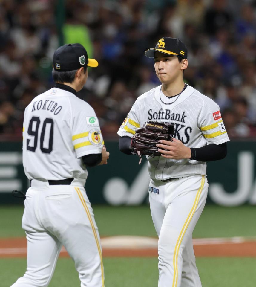 ５回、降板する前田悠（撮影・山口登）