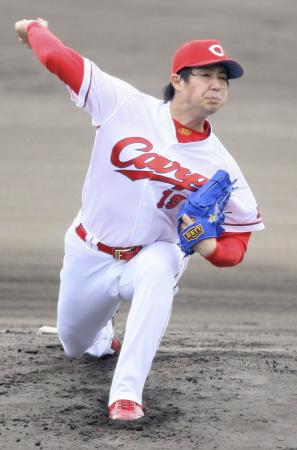 　６回２失点と順調な投球をみせた野村（撮影・北村雅宏）