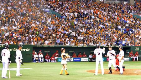 　７回、阿部に２ランを打たれ、静まりかえる広島ベンチ（撮影・吉澤敬太）