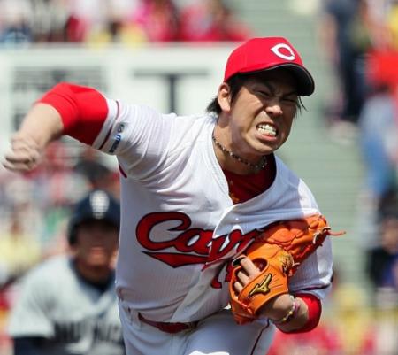 力投する広島先発広島・前田健太＝マツダスタジアム（撮影・出月俊成）