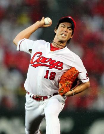 粘投する広島・前田健太＝マツダスタジアム（撮影・北村雅宏）