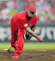 　来日初先発で６回を１失点と好投したヒース（撮影・北村雅宏）