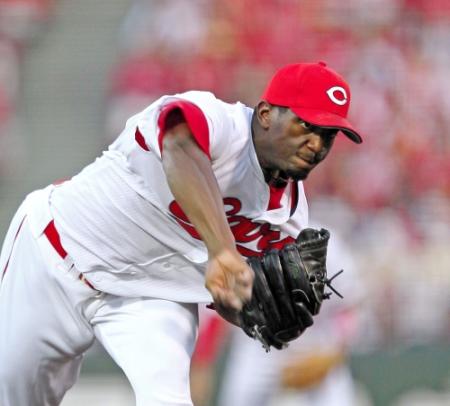 力投する先発のヒース（撮影・北村雅宏）